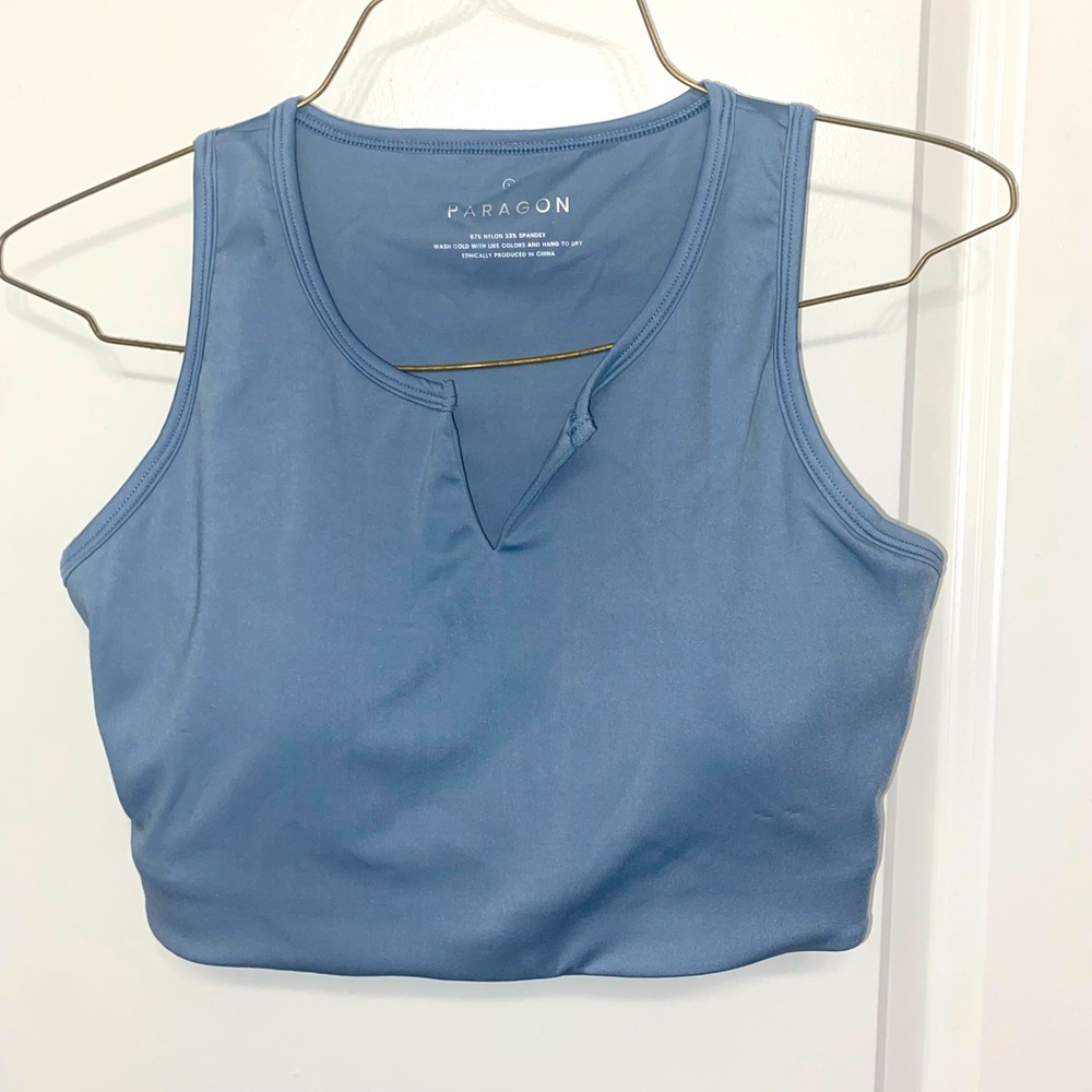 Featherknit flight bra crop top in agave